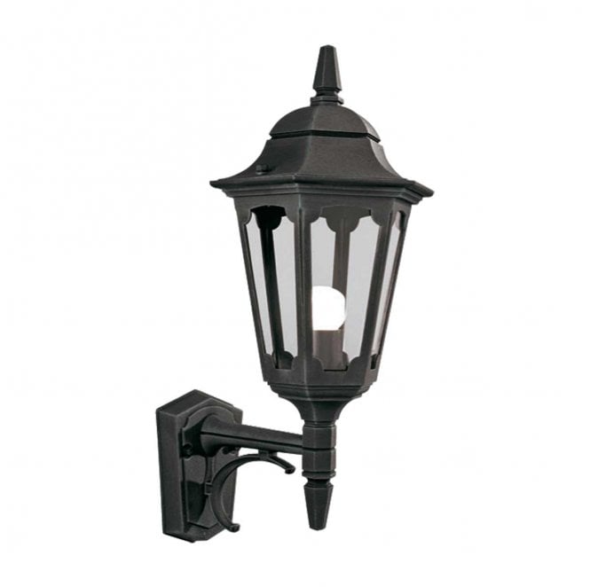 Elstead Lighting PR1-BLACK Parish Outdoor IP44 1 Light Up Wall Lantern in a Black Finish
