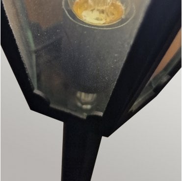 PR5-BLACK Parish Outdoor IP44 1 Light Pillar Lantern in a Black Finish