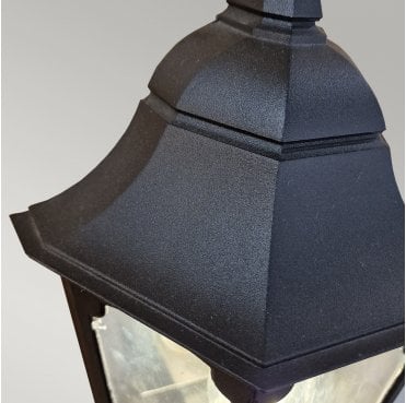 PR7-BLACK Parish Outdoor IP44 1 Light Half Lantern in a Black Finish