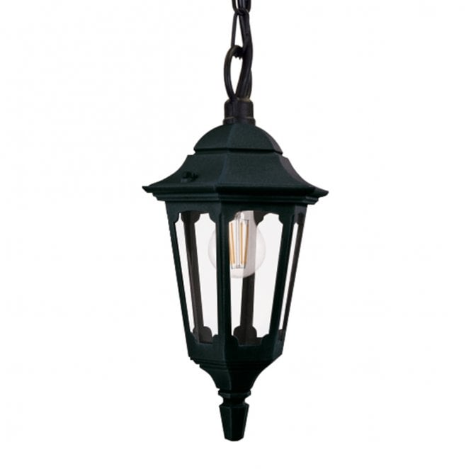 Elstead Lighting PR9-BLACK Parish OutdoorIP44 1 Light Chain Lantern in a Black Finish