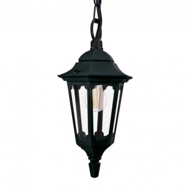 PR9-BLACK Parish OutdoorIP44 1 Light Chain Lantern in a Black Finish