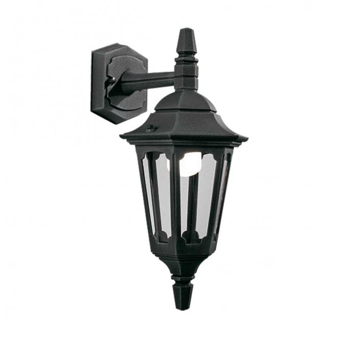 Elstead Lighting PRM2-BLACK Parish Mini Outdoor IP44 1 Light Down Wall Lantern in a Black Finish