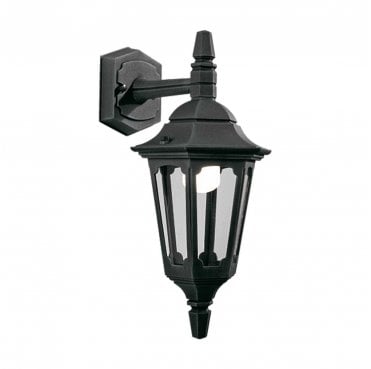 PRM2-BLACK Parish Mini Outdoor IP44 1 Light Down Wall Lantern in a Black Finish