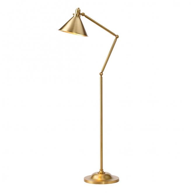 Elstead Lighting PV-FL-AB Provence 1 Light Floor Lamp in an Aged Brass Finish