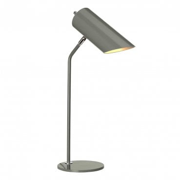 QUINTO-TL-GPN Quinto 1 Light Table Lamp in a Dark Grey and Polished Nickel Finish