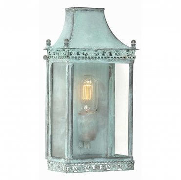 REGENTS-PARK-V Regents Park Outdoor IP44 1 Light Wall Lantern in a Verdigris Finish
