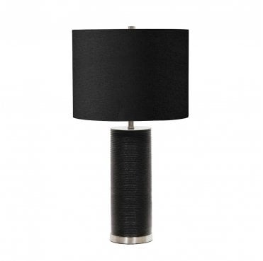 RIPPLE-TL-BLK Ripple 1 Light Table Lamp in a Black Finish with a Black Shade