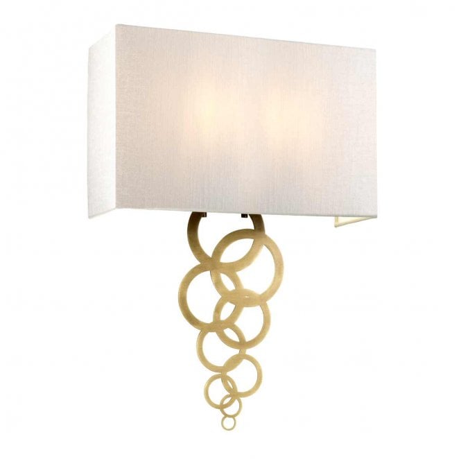 Elstead Lighting ROSA-LARGE-AB Rosa 2 Light Large Wall Light in an Aged Brass Finish