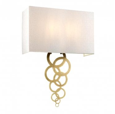 ROSA-LARGE-AB Rosa 2 Light Large Wall Light in an Aged Brass Finish