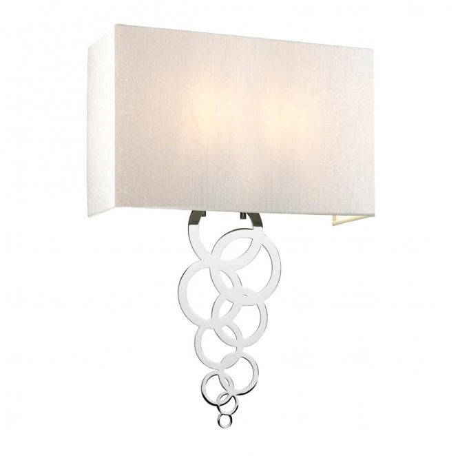 Elstead Lighting ROSA-LARGE-PC Rosa 2 Light Large Wall Light in a Polished Chrome Finish