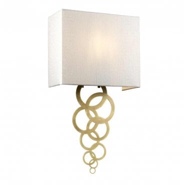 ROSA-MEDIUM-AB Rosa 1 Light Medium Wall Light in an Aged Brass Finish