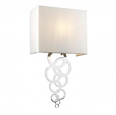 ROSA-MEDIUM-PC Rosa 1 Light Medium Wall Light in a Polished Chrome Finish