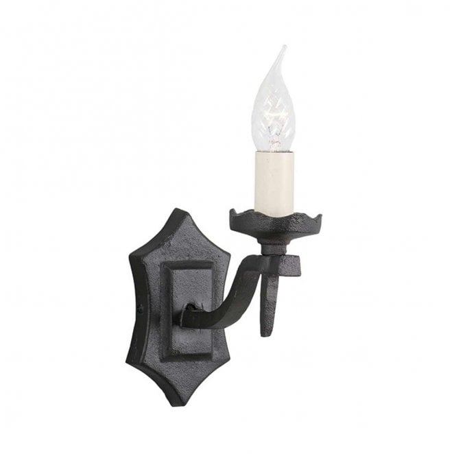 Elstead Lighting RY1B-BLACK Rectory 1 Light Wall Light in a Black Finish