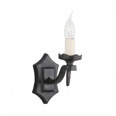 RY1B-BLACK Rectory 1 Light Wall Light in a Black Finish
