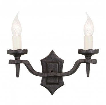 RY2B-BLACK Rectory 2 Light Wall Light in a Black Finish