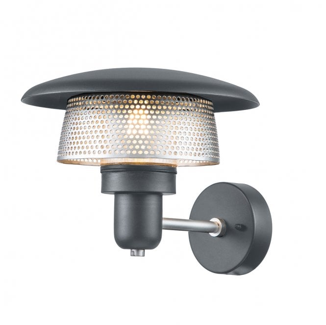 Elstead Lighting SATURNE Saturne Outdoor IP44 1 Light Wall Lantern in a Grey Finish