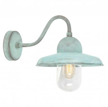 SOMERTON-V Somerton Outdoor IP44 1 Light Wall Lantern in a Verdigris Finish