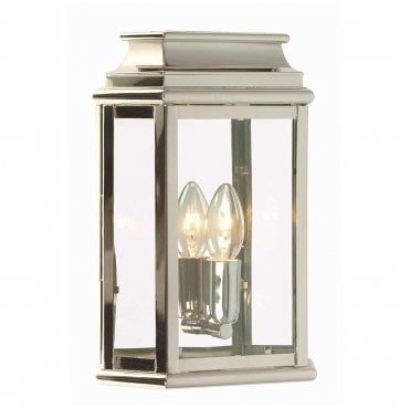 ST-MARTINS-PN St Martins Outdoor IP44 1 Light Wall Lantern in a Polished Nickel Finish