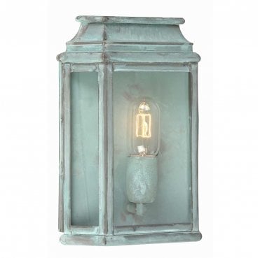 ST-MARTINS-V St Martins Outdoor IP44 1 Light Wall Lantern in a Verdigris Finish