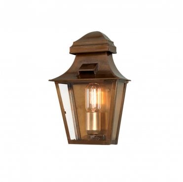 ST-PAULS-BRASS St Pauls Outdoor IP44 1 Light Wall Lantern in an Aged Brass Finish