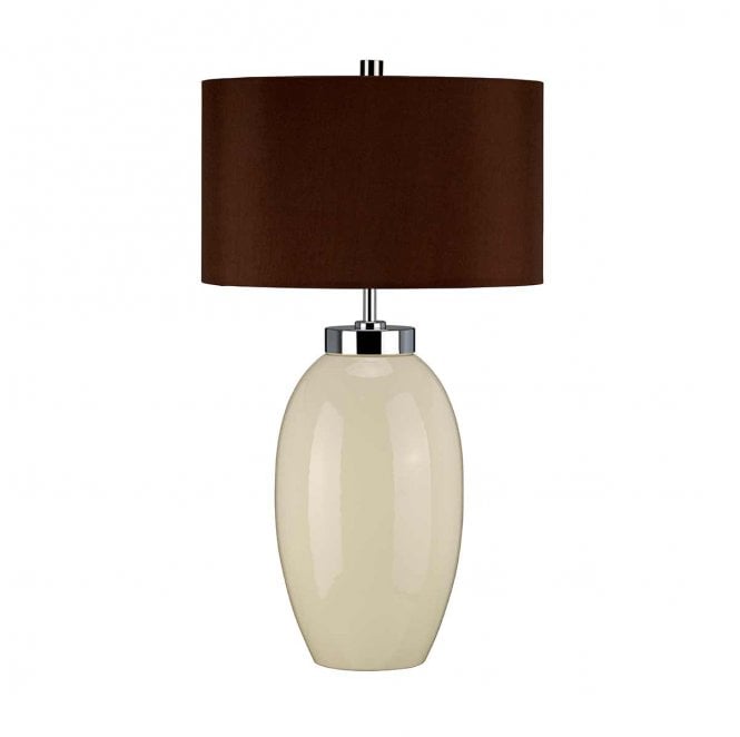 Elstead Lighting VICTOR-SM-TL-CR Victor 1 Light Small Table Lamp in a Cream Finish