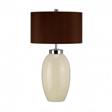 VICTOR-SM-TL-CR Victor 1 Light Small Table Lamp in a Cream Finish