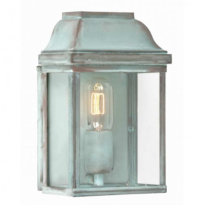 Elstead Lighting VICTORIA-VERDI Victoria Outdoor IP44 1 Light Wall Lantern in a Verdigris Finish