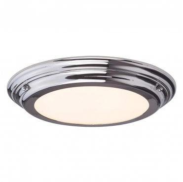 WELLAND-F-PC Wellend IP54 1 Light Flush Light in a Polished Chrome Finish