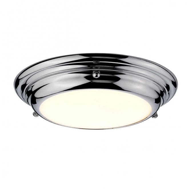 Elstead Lighting WELLAND-F-S-PC Wellend IP54 1 Light Mini LED Flush Light in a Polished Chrome Finish