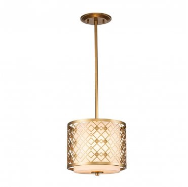 ZIGGY-1P-S-LG Ziggy 1 Light Small Pendant in a Lacquered Gold Finish