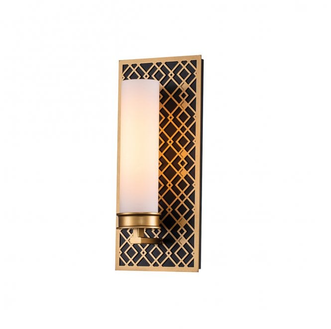 Elstead Lighting ZIGGY1-LG Ziggy IP44 1 Light Wall Light in a Lacquered Gold Finish