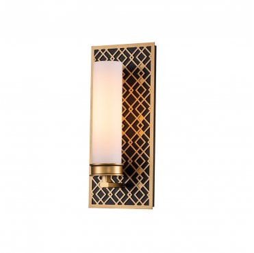 ZIGGY1-LG Ziggy IP44 1 Light Wall Light in a Lacquered Gold Finish