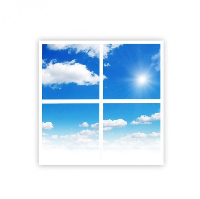 Ener-J E800 Set of 4, 40w 60x60 LED 3D Sky Ceiling Image Panels - Daylight 6000k