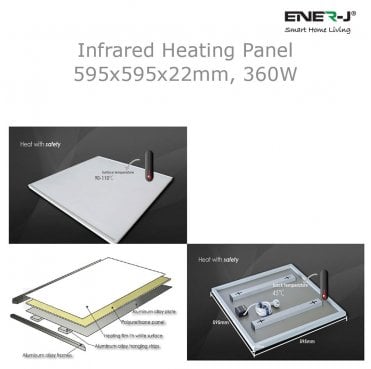 IH1003 Indoor 595x595 360w Infrared Heating Panel