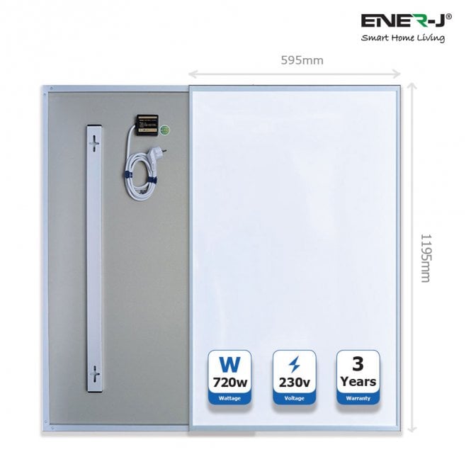 Ener-J IH1007 Indoor 12x60cms 720w Infrared Heating Panel