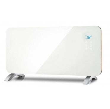 SHA5281X Indoor Wifi 2000w Smart Heater with a White Tempered Glass