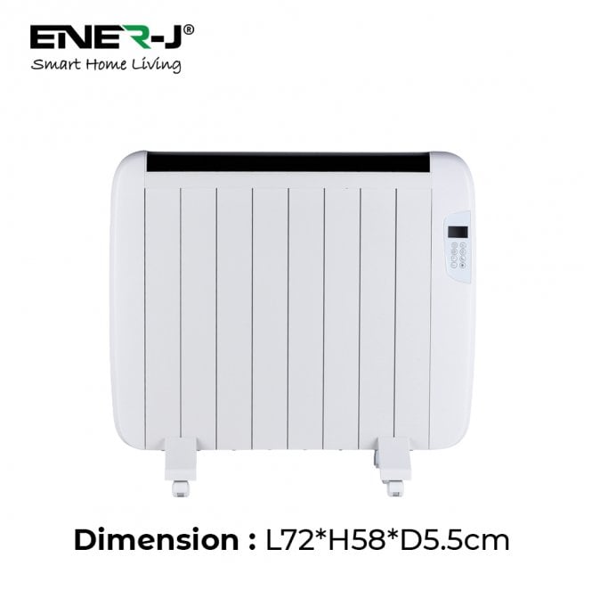 Ener-J SHA5360 Smart 1200w Radiator Heather with Aluminium Heating Element in White