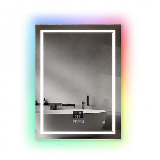 Ener-J SHA5365 Rectangular IP44 60w Bathroom Mirror Light with RGB LED and Bluetooth Speaker