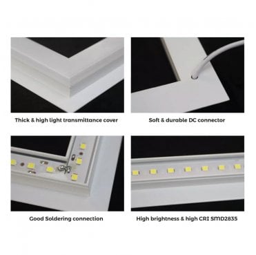 T200, Set of 4, Diamond Design LED Frame Panel
