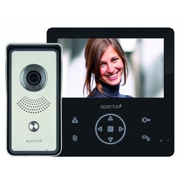 APKITGBLK Colour Video Door Entry System with Recoring Facility in Black