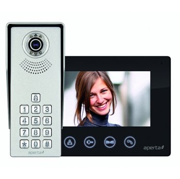 APKITKPBLK Colour Video Door Entry with a Keypad System in Black