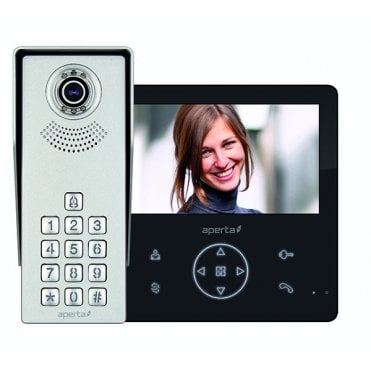APKITKPGBLK Colour Video Door Entry with a Keypad System with Recording Facility in Black
