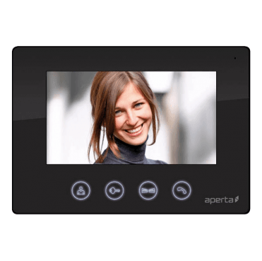 APMONB 7" Colour Video Door Entry Monitor in Black