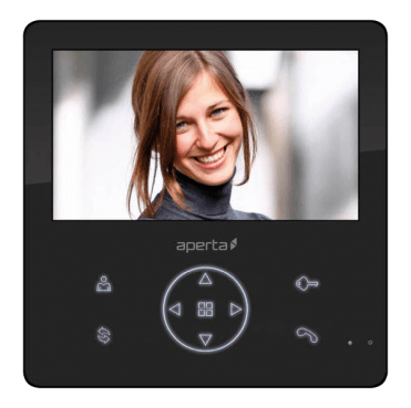 APMONBG 7" Colour Video Door Entry Monitor with Record Facility in Black