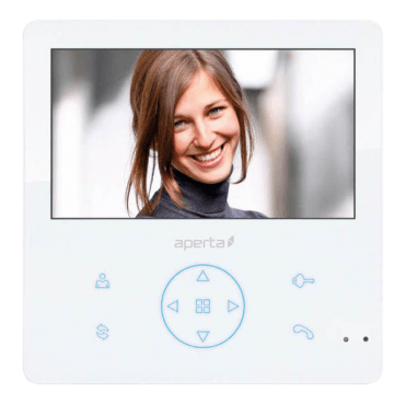 APMONWG 7" Colour Video Door Entry Monitor with Record Facility in White