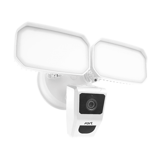 ESP ECSPCAMFLW Full IP65 1080P HD Live View and Recording WI-FI Smart Security Camera with Flood Lights in White