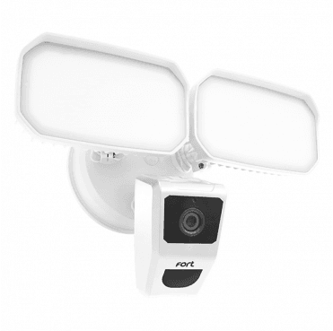 ECSPCAMFLW Full IP65 1080P HD Live View and Recording WI-FI Smart Security Camera with Flood Lights in White