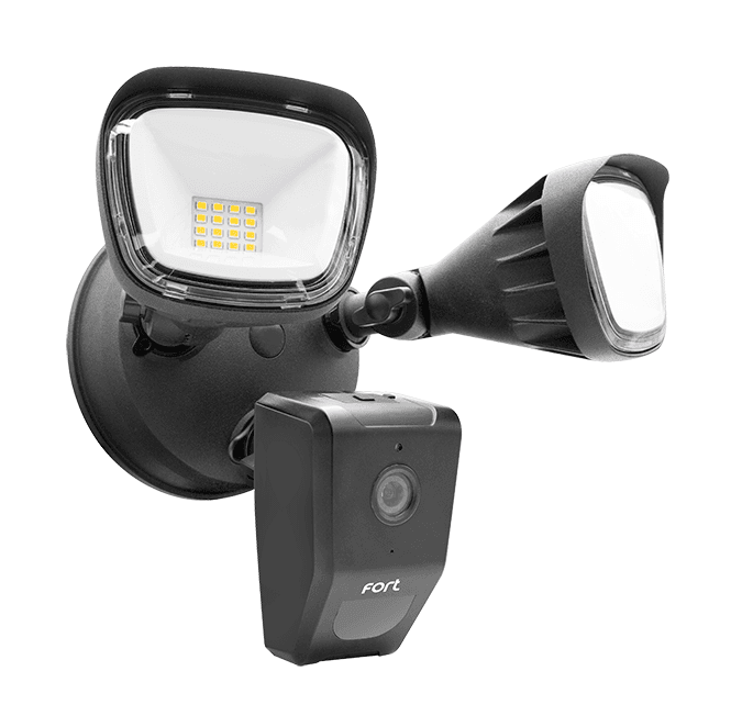 ESP ECSPCAMSLB Full IP65 1080P HD Live View and Recording WI-FI Smart Security Camera with Lights in Black