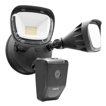 ECSPCAMSLB Full IP65 1080P HD Live View and Recording WI-FI Smart Security Camera with Lights in Black