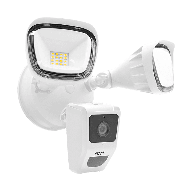 ESP ECSPCAMSLW Full IP65 1080P HD Live View and Recording WI-FI Smart Security Camera with Lights in White